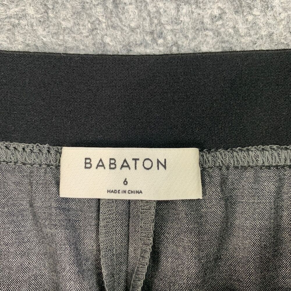 Babaton Skirt Womens 6 Grey Wool Blend Knit Side Zip Stretch Band Waist A-Line - Picture 5 of 13